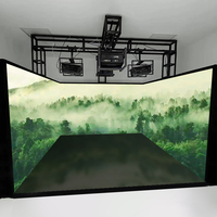 Pantalla de Cine de 180, 220 y 270 Grados para Simulador de Vuelo, Pantalla de Proyección Curva 4K con Marco para Montaje en Pared, Proyección 3D Plateada