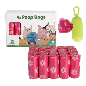 20 rollos de bolsas para caca con 1 dispensador Caja de color Embalaje HDPE + EPI Bolsa para caca de perro 0,01mm Eliminación de residuos de mascotas Bolsa para residuos de mascotas - Product Image 1