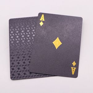 Hoge Kwaliteit Zwarte Corepaper Voortreffelijke Gouden Gestempelde Speelkaarten Op Maat Gedrukt Reclame Poker Fabriek Prijs Baloot Poker Q - Product Image 1