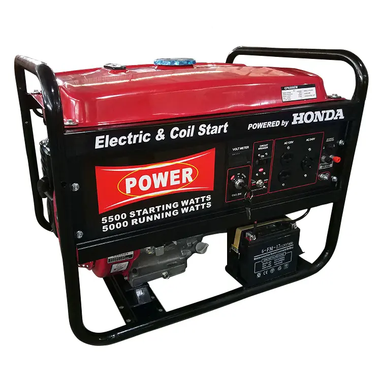 Generador de gasolina portátil, 4kw, 5kw, 6kw, precio barato con motor japonés