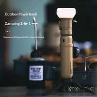 Lampe d'ambiance rétro d'extérieur à longue autonomie pour le camping sauvage, avec batterie externe grande capacité, tout-en-un, portable pour le camping