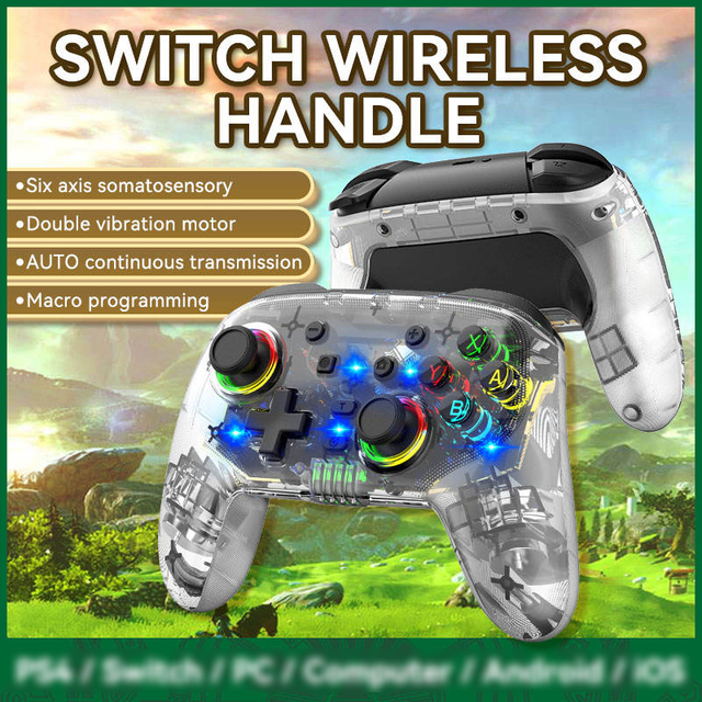 Factory Custom S09 BT Wireless Vibration Gamepad Gaming Controller for Switch Pro Game Console