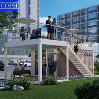 Maison préfabriquée en acier au design moderne et luxueux, avec porte coulissante, pour usage en restaurant et hôtel, vente en gros sur mesure