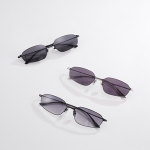 Rectangle Metal Sunglasses UV400 Protection Thin Frame Driving <b>Shades</b> Fashion Business Outdoor <b>Sun</b> Glasses Custom Logo - Product Image 2