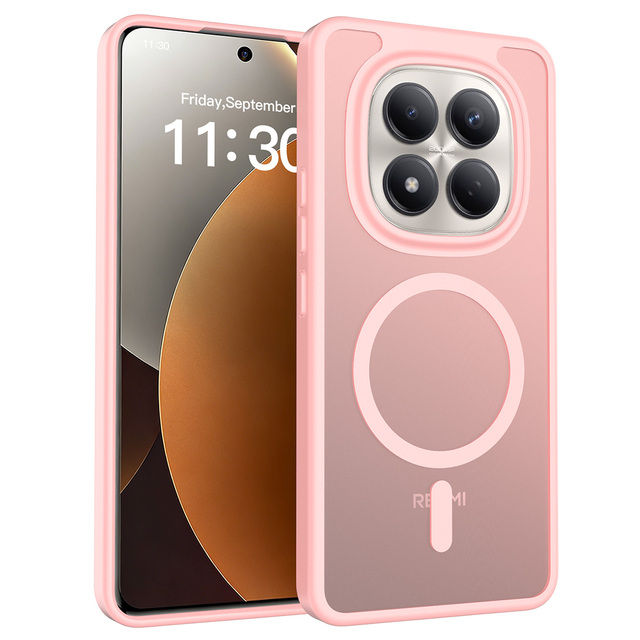 Matte Frosted Soft Magnetic Shockproof Protective Redmi Note 15 Pro Anti Scratch Back Cover Clear Magnetic Mobile Phone Case