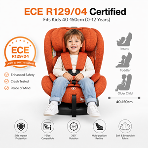 Asiento de Auto para Bebé Giratorio 360° Ogolee OG801A, Certificado ECE R129/04 I-Size, <span class=keywords><strong>ISOFIX</strong></span>, Top Tether, Peso Máximo 36 kg, 0-12 Años, Marco de HDPE - Product Image 3