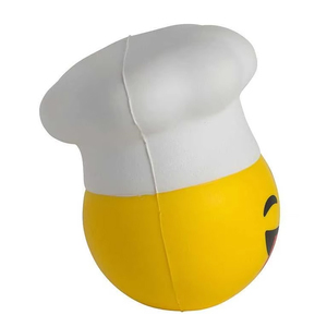 Custom Logo PU Foam Simulation Chef Character Shaped Venting Slow Rising Stress Reliever Soft Squeeze Toy for <b>Kids</b> and Adults - Product Image 4