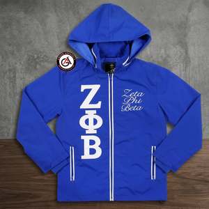 Zeta Phi Beta Sorors Embroidery Women Hooded <b>Coaches</b> Jackets | ZPB Sorority Embroidered Ladies Custom Style Line Jacket - Product Image 3