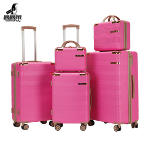 Juegos de Maletas de Viaje Grandes de 12, 14, 20, 24 y 28 Pulgadas de Moda, Maleta de Viaje con Ruedas de ABS Color Azul Cielo para Viajes Largos - Product Image 1