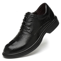 Chaussures habillées décontractées en cuir véritable pour hommes, à lacets, antidérapantes, respirantes, imprimés animaliers, grandes tailles, style britannique