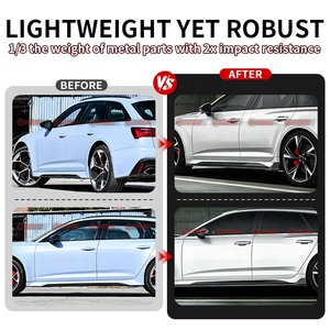 สเกิร์ตข้างคาร์บอนไฟเบอร์แห้ง PAK สำหรับ Audi RS6 C8 Avant ชุดแต่งสเกิร์ตข้างน้ำหนักเบาเพิ่มประสิทธิภาพ - Product Image 2