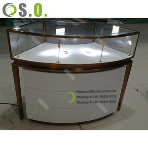 Escaparate de cristal de aluminio de joyería de gama alta con escaparate de joyería de luz LED a la venta - Product Image 2