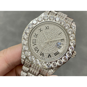 Reloj Deportivo Cronógrafo Automático de Lujo de Alta Gama 2025 para Hombre con Esfera Completamente Decorada con Diamantes, Logotipo Personalizado, Eta GPS, 41 mm, Resistente al Agua - Product Image 3