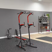 Station d'entraînement multifonctionnelle pliable et portable pour la maison, banc d'exercices, planche de pompes et de redressements assis, barre de traction en acier