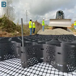 Soil Stabilizer HDPE Plastic Geocell for Highway Construction / Plastic Geocell Gravel Concrete Grass Pavers Honeycomb Grid