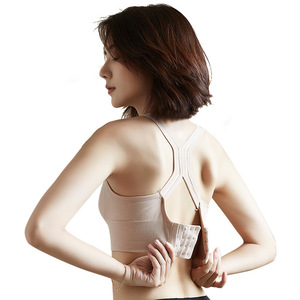 Reggiseno sportivo da ragazza con schiena scoperta e taglio a farfalla - Canotta bandeau imbottita senza ferretto - Product Image 5