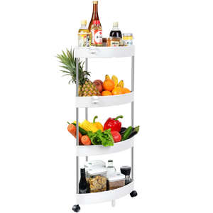 Estante de Almacenamiento Multiusos Simple con Ruedas, Estante de Almacenamiento Triangular para Esquina, Estante de Exhibición Móvil - Product Image 6