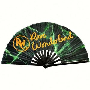 Abanico Plegable de Bambú Personalizado de 33 cm con Técnica de Pintura para Discotecas, Precio de Fábrica - Product Image 4