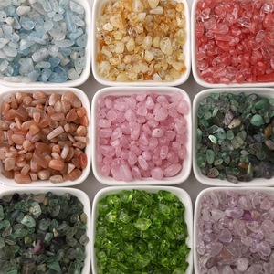 Cuentas de Piedra de Cristal Natural Irregular Perforadas al por Mayor con Agujero, Grava de Gema Pulida, Cuentas Sueltas de Jade para Joyería DIY - Product Image 2