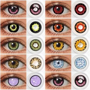 New <span class=keywords><strong>Fantasy</strong></span> Cosplay Lentilles de contact en gros Doux Annuel Coloré Contacts pour les yeux Couleur folle Halloween Lentilles de contact Lentillas - Product Image 2