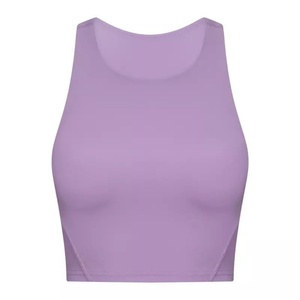 Top Deportivo Corto con Cuello Redondo para Mujer, Venta al por Mayor 2024, Sensación de Desnudez, Alta Elasticidad, para Gimnasio, Yoga - Product Image 6