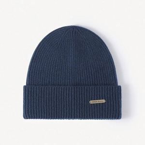 Bonnet en laine 100 % de luxe pour femme, couleur unie, tricoté, idéal pour l'hiver et les voyages (vente en gros) - Product Image 3