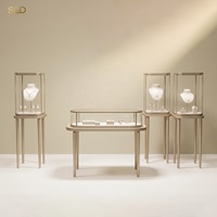 Ensemble de présentoirs à bijoux en métal certifiés CE, vitrine en verre trempé, aménagement de boutique, kiosque personnalisé