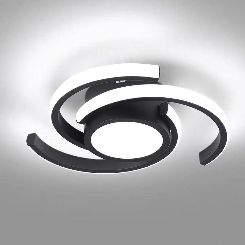 Modern LED Iron & Acrylic Ceiling Light Flush Mount for Living Room Bedroom Corridor