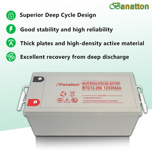Banatton di Fabbrica Su Misura Oem Profonda del Ciclo di Energia Solare 12V 200Ah Piombo Gel di Acido Ricaricabile Batteria di Accumulatori Bateria <span class=keywords><strong>Aki</strong></span> - Product Image 4