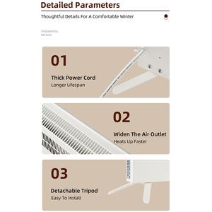 थोक पोर्टेबल कार्बन फाइबर इलेक्ट्रिक हीटर शीतकालीन दीवार-माउंटेड कन्वेक्टर पैनल हीटर इन्फ्रारेड स्पेस फ्रीस्टैंडिंग घरेलू उपयोग - Product Image 6