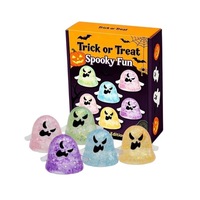 Jouet anti-stress en caoutchouc souple en forme de fantôme d'Halloween, à presser et à caresser, pour la décompression, ensemble cadeau, Molasses Squishy, pour l'exportation