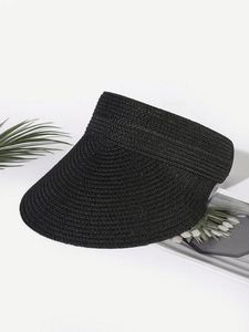 Sun <b>Visor</b> Hats for Women Wide Brim <b>Straw</b> Womens Foldable <b>Visors</b> Summer Packable Ponytail Beach Hat Gifts - Product Image 2