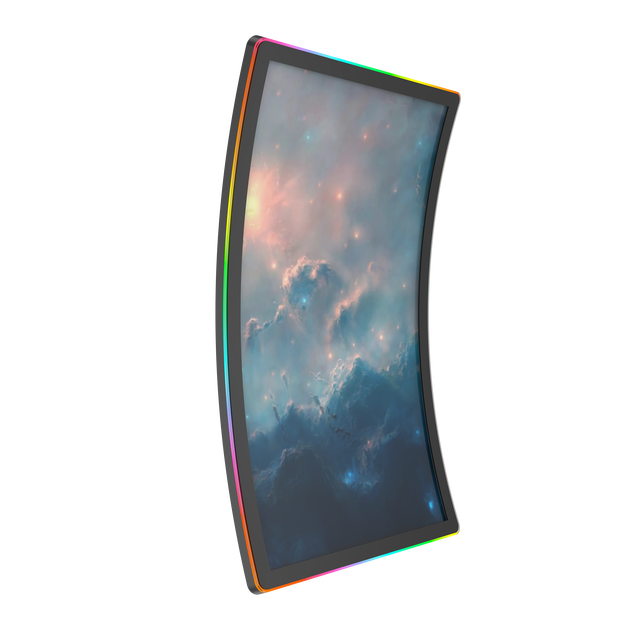 49 Inch C-shaped Design Curved Touch Monitor Ultra-thin Display 4K LCD Gaming Smart Window Interactive Screen for Business