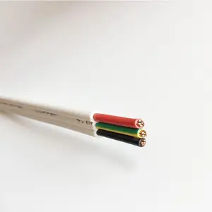 Custom 1.5 2.5 4sqmm 3core 2core power cable pvc insulation copper conductor flat electric wire cable bvvb