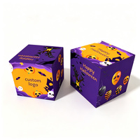 Boîte d'expédition en carton ondulé écologique pour Halloween, personnalisable avec logo imprimé, pour coffret cadeau de fêtes