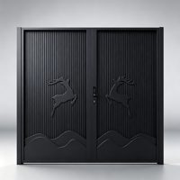 Portail d'entrée de villa en aluminium cintrée sur mesure 6063-T5, sans rouille