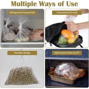 Plastic Produce Bags Roll 9.8 X 13.8 In Clear PE For Fruits <b>Vegetables</b> Bread Kitchen <b>Storage</b> - Product Image 6