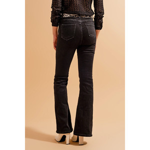 Jean évasé taille haute noir - Product Image 5