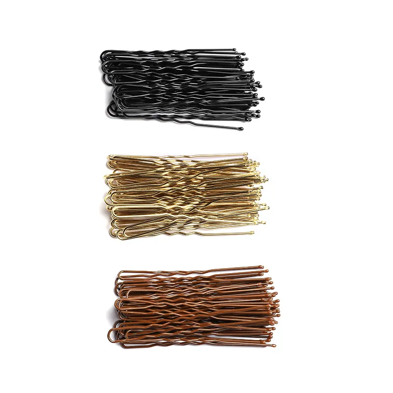 100 шт./пакет 6 см женские аксессуары для волос для женщин шпильки Бобби u форма заколки для волос