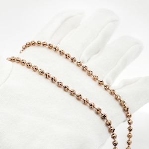Collar de Cadena de Bolas Stella de Oro Sólido de 18K con Cuentas de Corte Diamante, Joyería Fina para Mujer, Resistente al Deslustre, Hipoalergénico - Product Image 1