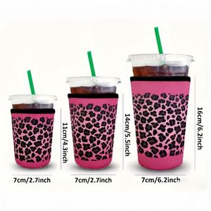 Manchon en silicone de haute qualité pour verre, motif sublimé, pour café glacé et thé au lait, en néoprène pour une isolation élégante - Product Image 4