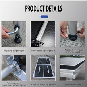 Cho thuê hiệu suất nhôm Cấu trúc thiết bị di động Hệ thống đám cưới buổi hòa nhạc di động cảnh đường băng sân khấu nền tảng cho các sự kiện - Product Image 3