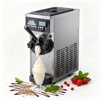 Machine à glace molle commerciale 3 saveurs 1300W de comptoir 15-21L/H pour le Mozambique