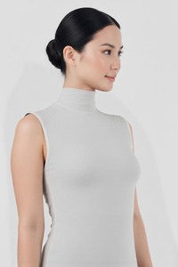 Camiseta sin Mangas de Chifón y Poliéster con Cuello en V, Informal, para Otoño, Fresca, Elástica, al por Mayor, Kilang Factory Anak Tudung, 2025 - Product Image 4