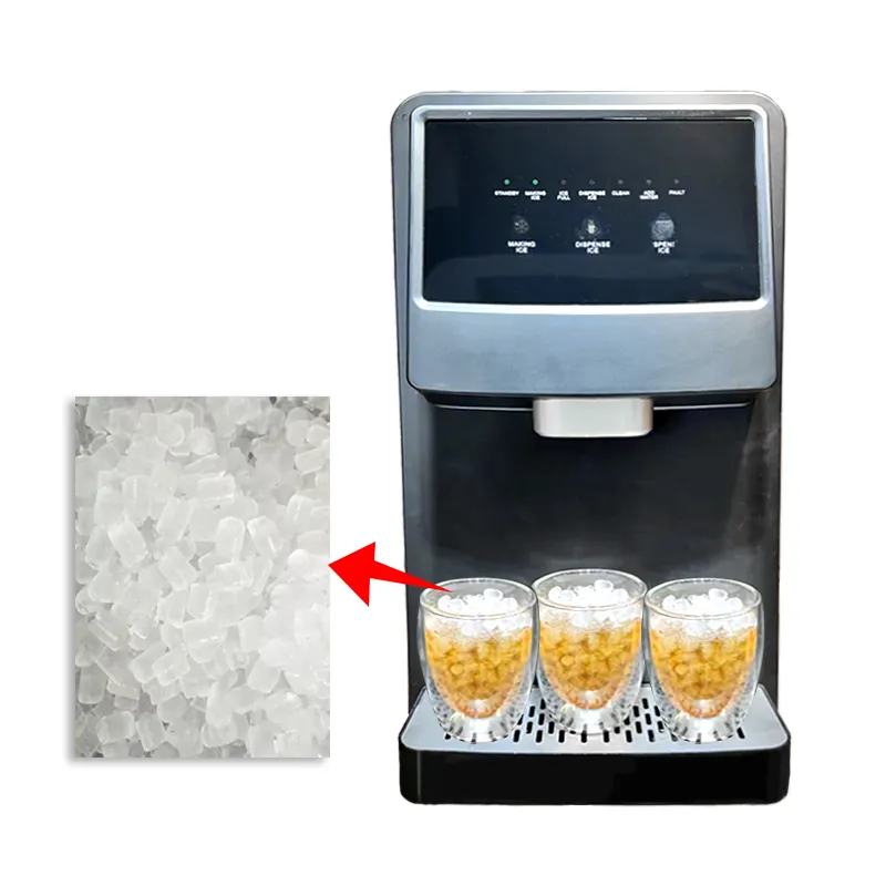 Prezzo competitivo pepita Ice Maker automatico in acciaio inox Cube Counter Top Ice Maker