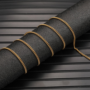 สร้อยคิวบันสเตนเลสสตีลแบบม้วน |   โซ่ทองชุบ PVD 18K สำหรับทำสร้อยคอ สร้อยข้อมือ DIY - Product Image 4