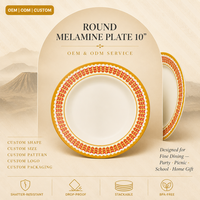 OEM ODM Groothandel Sunglow Melamine Servies Brunch Onderbord Cafe Bruiloft Tafeldecoratie Barista Pass Stapelbaar Duurzaam