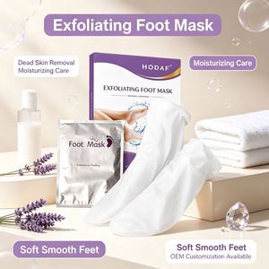 Masque exfoliant pour les pieds, élimination des callosités, peeling des peaux mortes, nourrissant pour les pieds secs et gercés, hydratation longue durée, soin des pieds, OEM personnalisé - Product Image 1