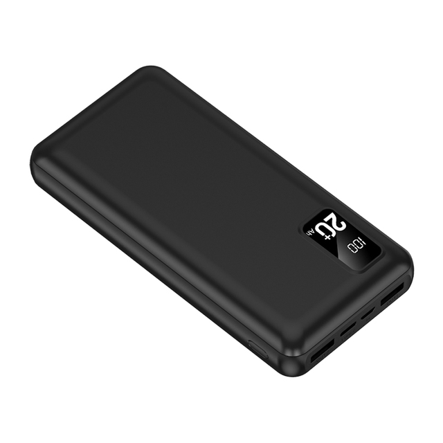 Custom Logo 20000mAh OEM Wireless Micro USB Double USB LED Display Portable High Capacity Mobile Charger Thin Power Bank