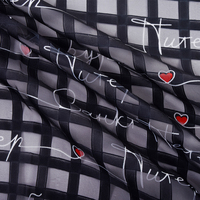 Prix d'usine Nouvelle Arrivée Tissu Organza Transparent en Polyester 100% Imprimé Numérique à Carreaux pour Robe et Vêtement